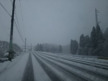 富山　雪道